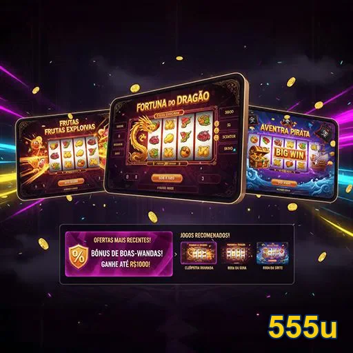 Imagem do site 555u mostrando a página inicial com destaque para produtos e serviços oferecidos pela 555u.